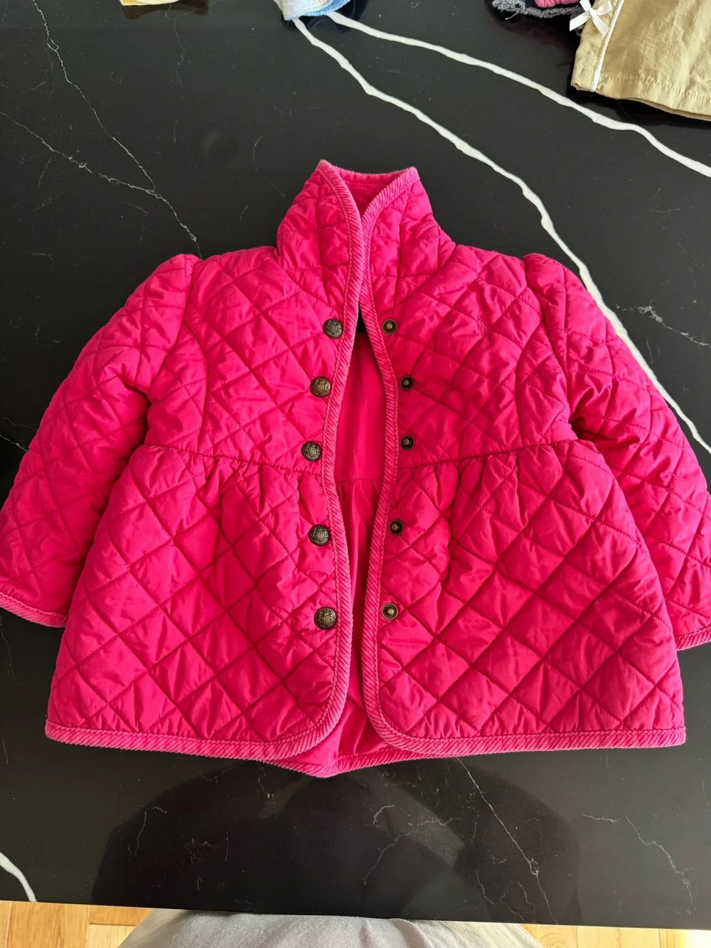 Ralph Lauren Girls Quilted Pink Jacket
